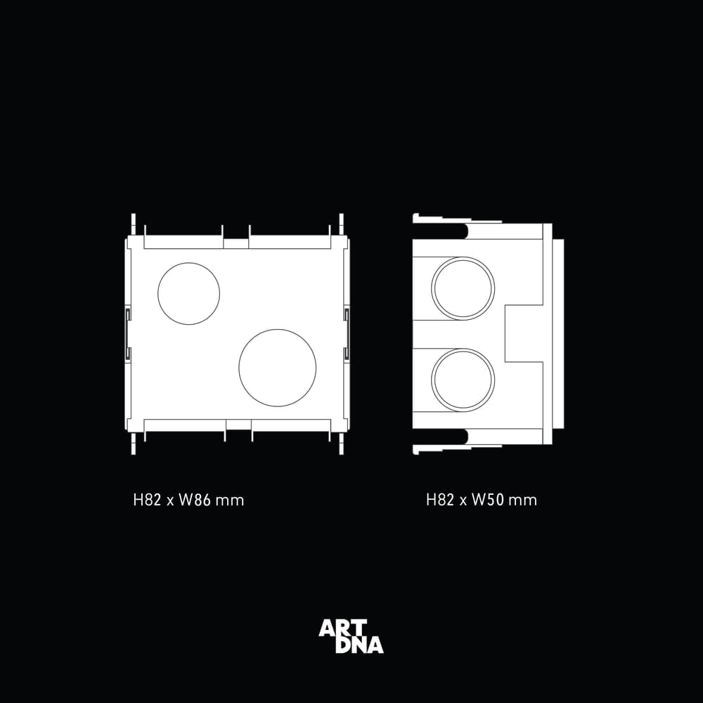 ชุดเต้ารับคู่ 3 ขา ART DNA รุ่น A61 SERIES WITH USB TYPE A+C CHARGER SOCKET DESIGN SWITCH สี SILVER